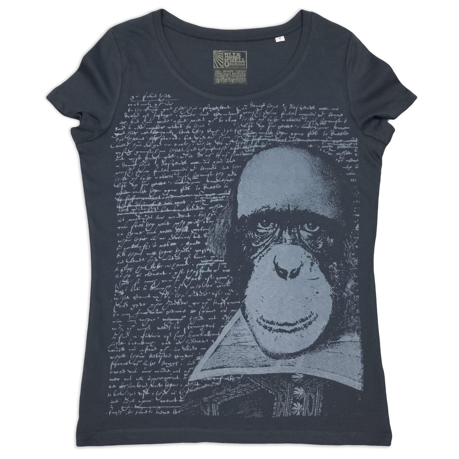 Apespeare Shakespeare t-shirt hand printed 100% organic cotton t-shirt