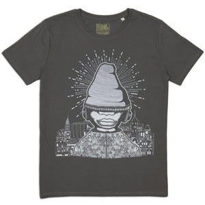 Bliss. Urban escape t-shirt hand printed 100% organic cotton t-shirt