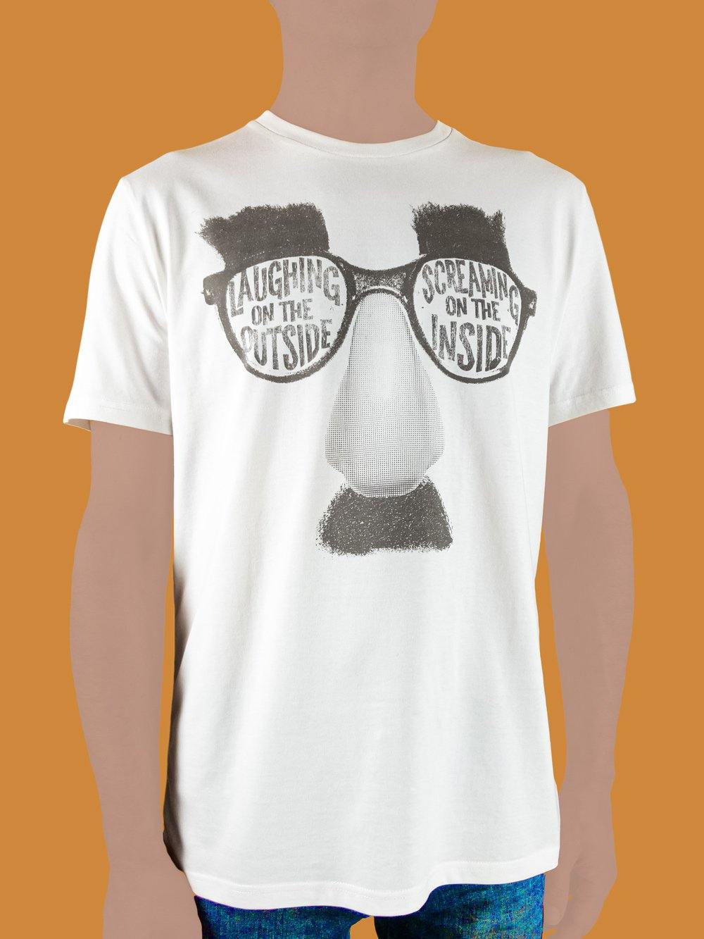 Groucho comedy t-shirt hand printed 100% organic cotton t-shirt