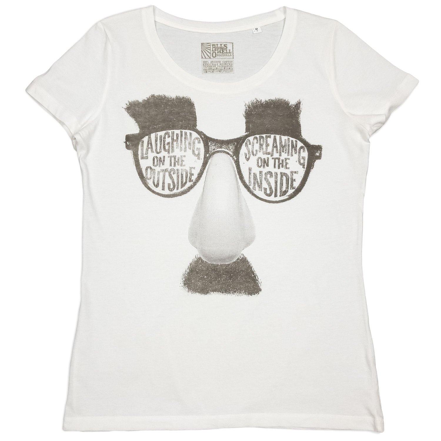 Groucho comedy t-shirt hand printed 100% organic cotton t-shirt